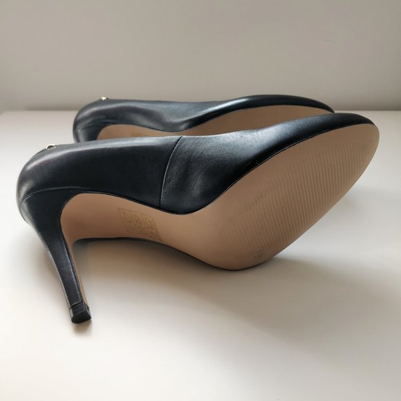 NWT Aldo Lahren Black Leather Heels - Picture 7 of 9